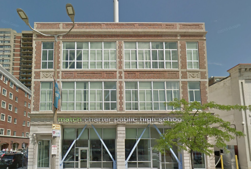 Street view of the Match Charter Public High School courtesy of Google Maps.